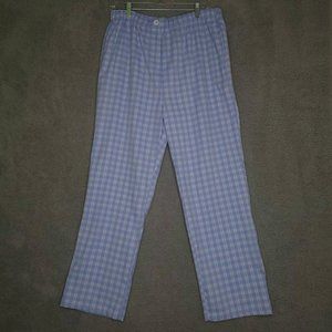 Elodie Womens Lounge Pants Blue‎ White Plaid Blend XL New
